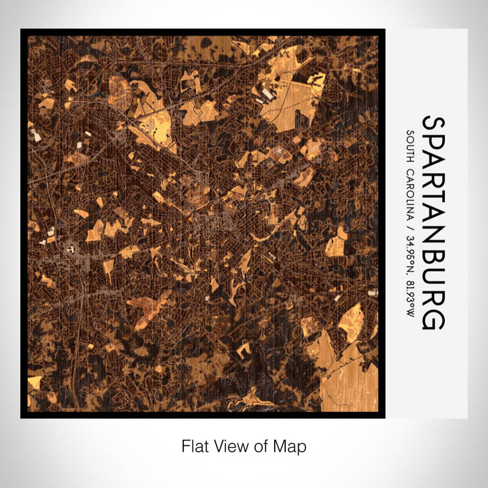 Rendered View of Spartanburg South Carolina Map on 17oz Stainless Steel Insulated Tumbler in Ember Map Style