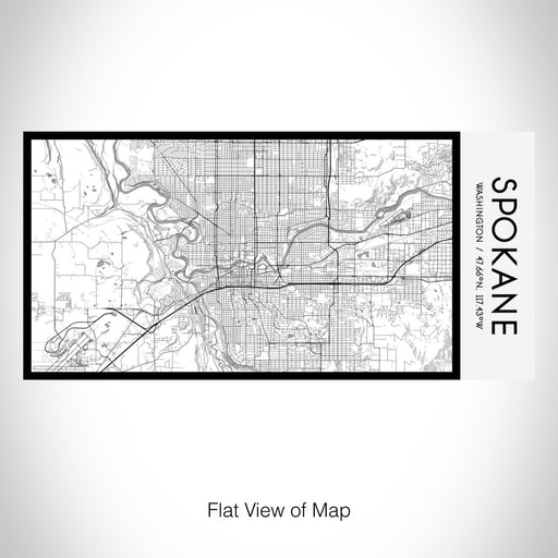 Rendered View of Spokane Washington Map on 17oz Stainless Steel Insulated Bottle with printed classic style map