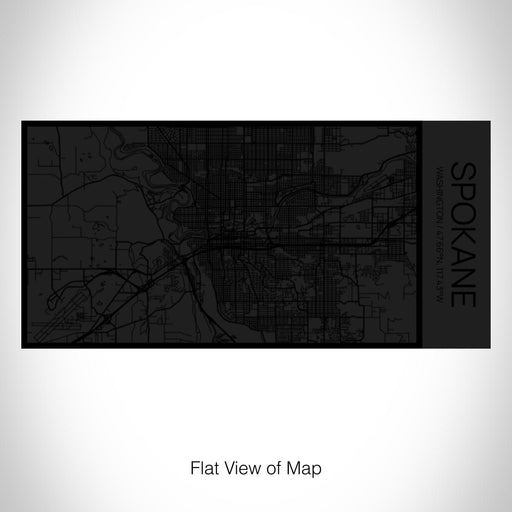 Rendered View of Spokane Washington Map on 17oz Stainless Steel Insulated Cola Bottle in Stainless in Matte Black