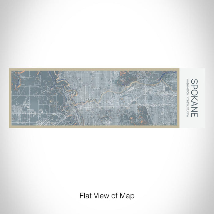 Rendered View of Spokane Washington Map on 10oz Stainless Steel Insulated Cup in Afternoon with Sliding Lid