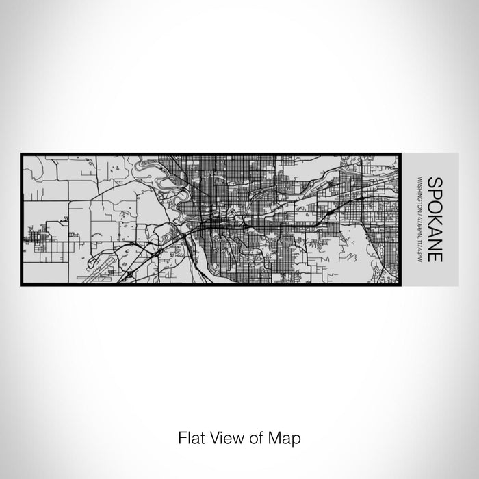 Rendered View of Spokane Washington Map on 10oz Stainless Steel Insulated Cup with Sipping Lid