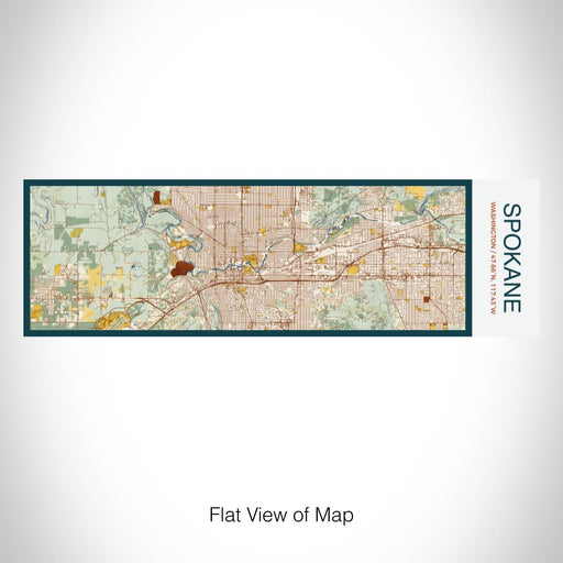 Rendered View of Spokane Washington Map on 10oz Stainless Steel Insulated Cup in Woodblock with Sliding Lid
