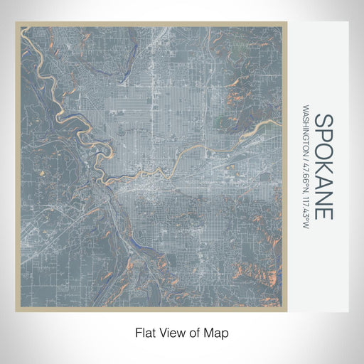 Rendered View of Spokane Washington Map on 17oz Stainless Steel Insulated Tumbler in Afternoon Map Style