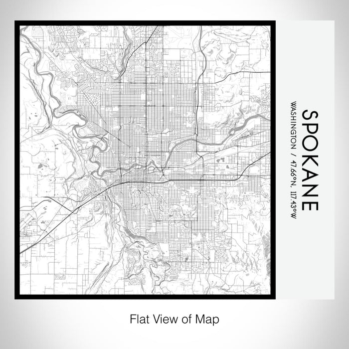 Rendered View of Spokane Washington Map on 17oz Stainless Steel Insulated Tumbler in Classic Map Style