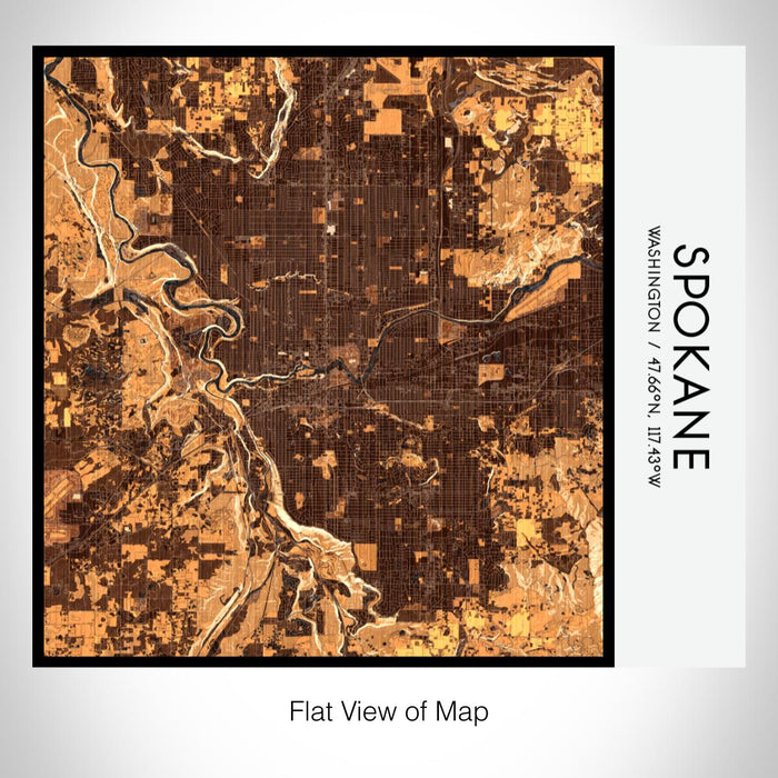 Rendered View of Spokane Washington Map on 17oz Stainless Steel Insulated Tumbler in Ember Map Style