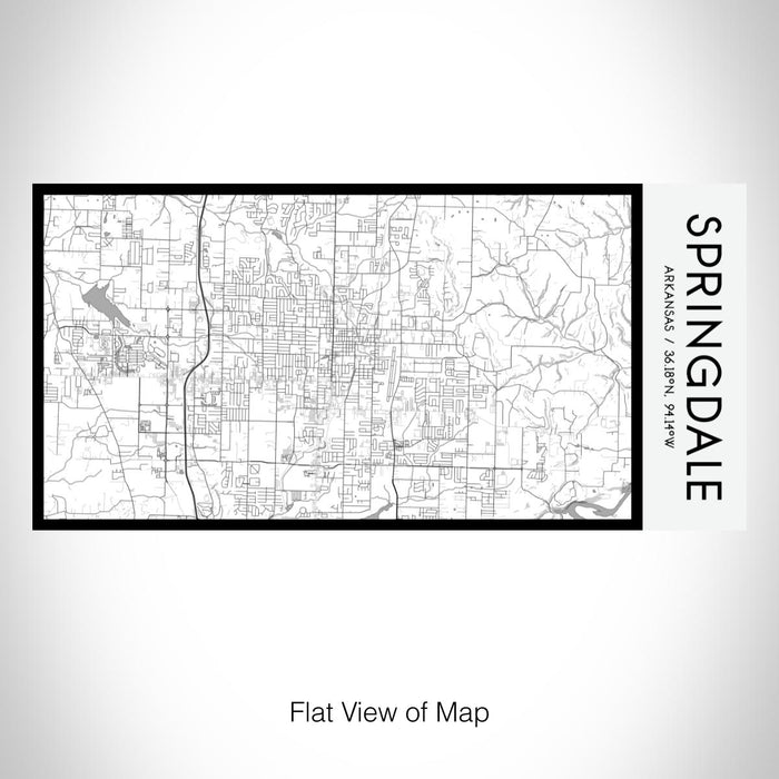 Rendered View of Springdale Arkansas Map on 17oz Stainless Steel Insulated Bottle with printed classic style map