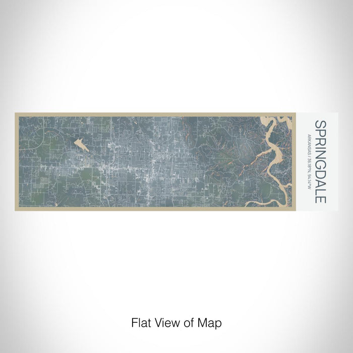 Rendered View of Springdale Arkansas Map on 10oz Stainless Steel Insulated Cup in Afternoon with Sliding Lid