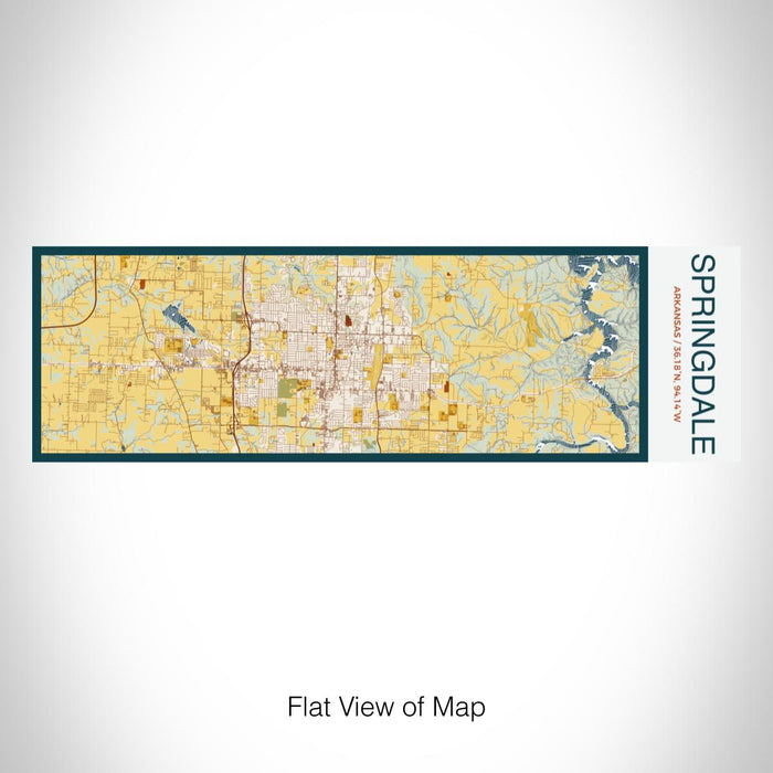 Rendered View of Springdale Arkansas Map on 10oz Stainless Steel Insulated Cup in Woodblock with Sliding Lid