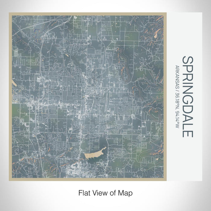 Rendered View of Springdale Arkansas Map on 17oz Stainless Steel Insulated Tumbler in Afternoon Map Style