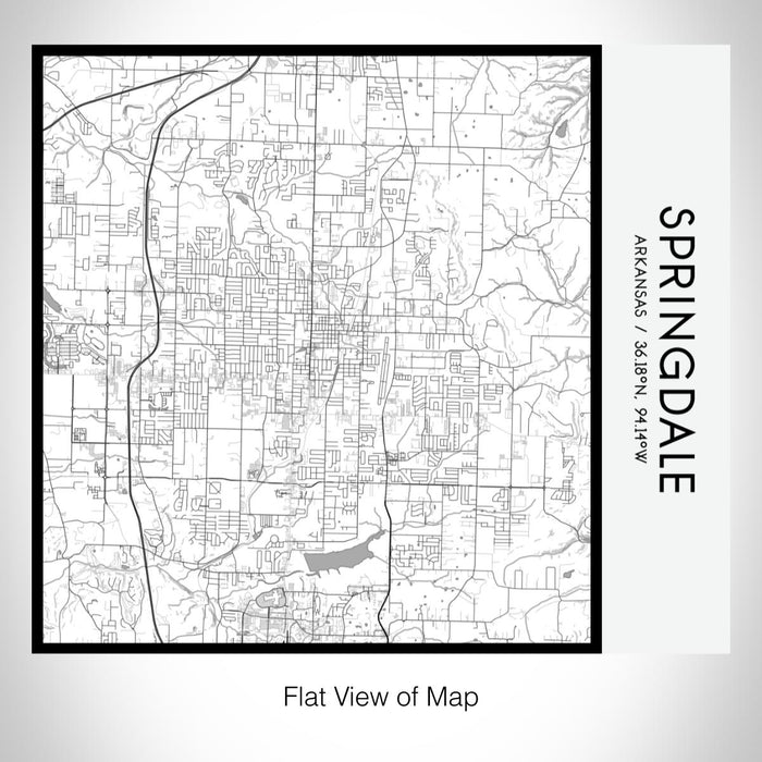 Rendered View of Springdale Arkansas Map on 17oz Stainless Steel Insulated Tumbler in Classic Map Style