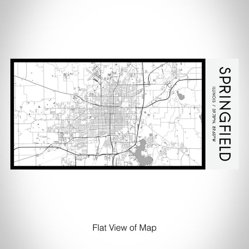 Rendered View of Springfield Illinois Map on 17oz Stainless Steel Insulated Bottle with printed classic style map