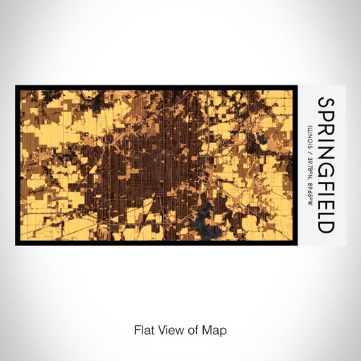 Rendered View of Springfield Illinois Map on 17oz Stainless Steel Insulated Bottle with printed ember style map