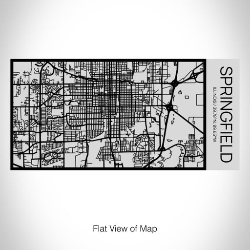 Rendered View of Springfield Illinois Map on 17oz Stainless Steel Insulated Cola Bottle in Stainless