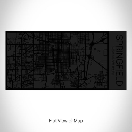 Rendered View of Springfield Illinois Map on 17oz Stainless Steel Insulated Cola Bottle in Stainless in Matte Black