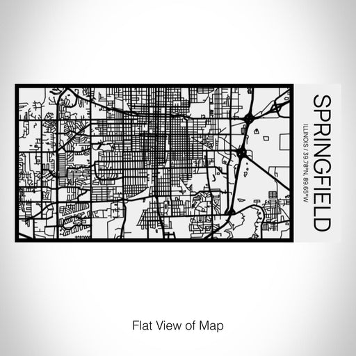 Rendered View of Springfield Illinois Map on 17oz Stainless Steel Insulated Cola Bottle in Stainless in Matte White