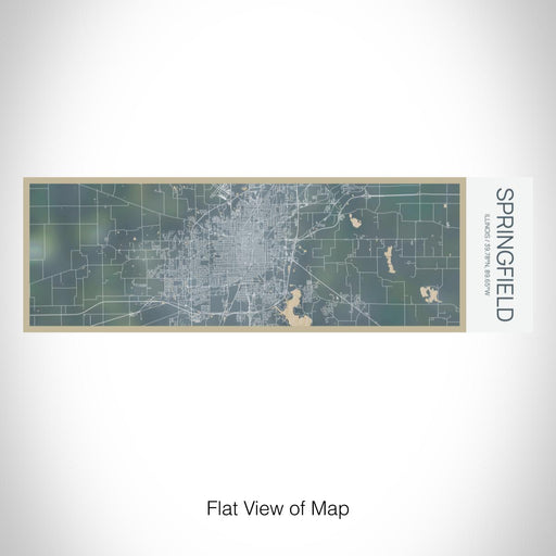 Rendered View of Springfield Illinois Map on 10oz Stainless Steel Insulated Cup in Afternoon with Sliding Lid