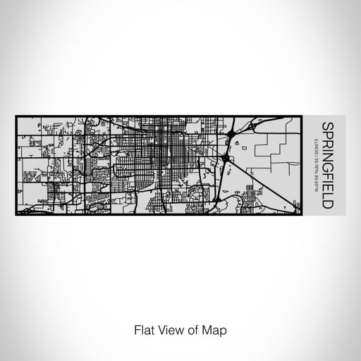 Rendered View of Springfield Illinois Map on 10oz Stainless Steel Insulated Cup with Sipping Lid
