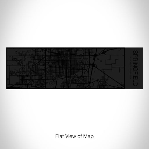 Rendered View of Springfield Illinois Map on 10oz Stainless Steel Insulated Cup in Matte Black with Sliding Lid