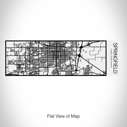 Rendered View of Springfield Illinois Map on 10oz Stainless Steel Insulated Cup in Matte White with Sliding Lid