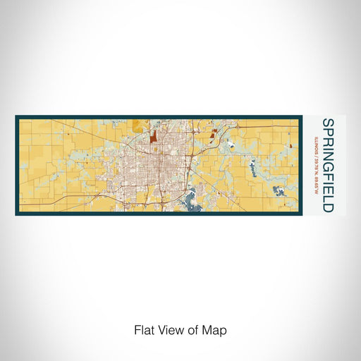 Rendered View of Springfield Illinois Map on 10oz Stainless Steel Insulated Cup in Woodblock with Sliding Lid