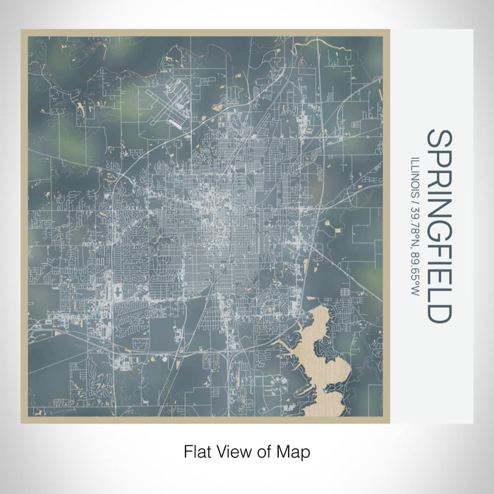 Rendered View of Springfield Illinois Map on 17oz Stainless Steel Insulated Tumbler in Afternoon Map Style