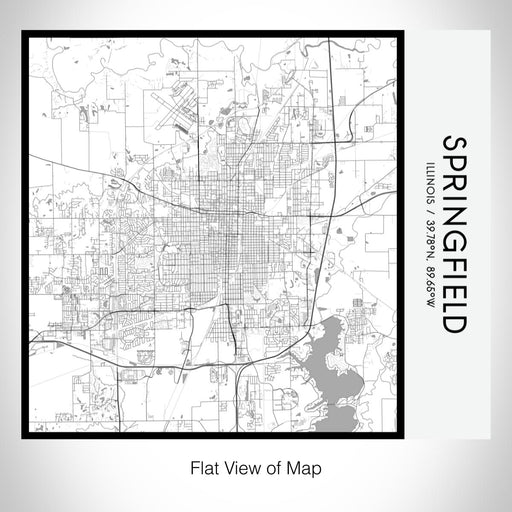 Rendered View of Springfield Illinois Map on 17oz Stainless Steel Insulated Tumbler in Classic Map Style