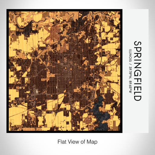 Rendered View of Springfield Illinois Map on 17oz Stainless Steel Insulated Tumbler in Ember Map Style