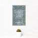 12x18 Springfield Missouri Map Print Portrait Orientation in Afternoon Style With Small Cactus Plant in White Planter