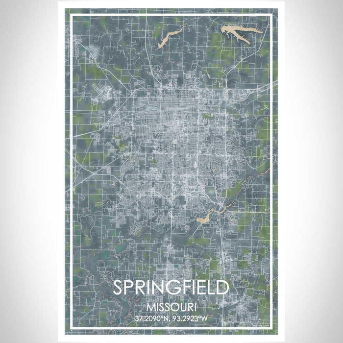 Springfield - Missouri Map Print in Afternoon — JACE Maps