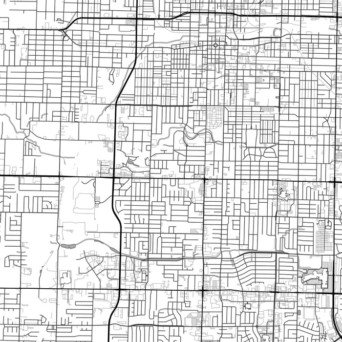 Springfield Missouri Map Print in Classic Style Zoomed In Close Up Showing Details
