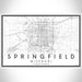 Springfield Missouri Map Print Landscape Orientation in Classic Style With Shaded Background