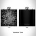 Rendered View of Springfield Missouri Map Engraving on 6oz Stainless Steel Flask in Black