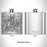 Rendered View of Springfield Missouri Map Engraving on 6oz Stainless Steel Flask