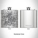 Rendered View of Springfield Missouri Map Engraving on 6oz Stainless Steel Flask