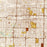 Springfield Missouri Map Print in Woodblock Style Zoomed In Close Up Showing Details