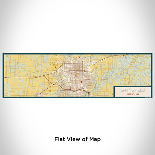 Flat View of Map Custom Springfield Missouri Map Enamel Mug in Woodblock