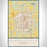 Springfield Missouri Map Print Portrait Orientation in Woodblock Style With Shaded Background
