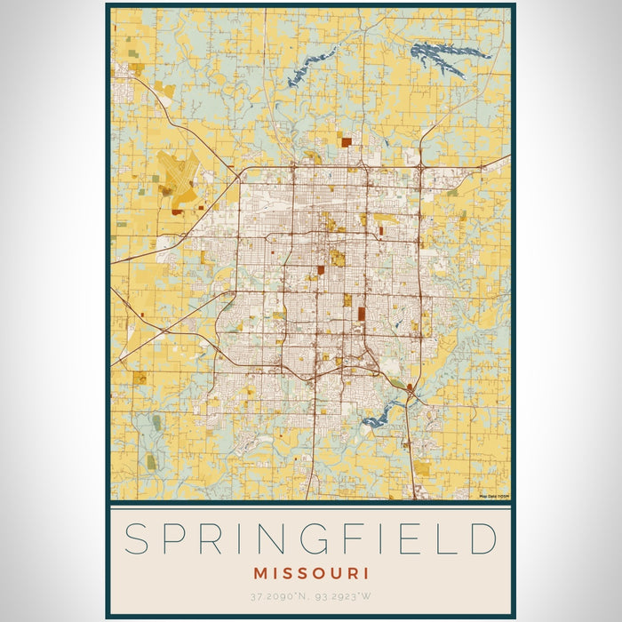 Springfield - Missouri Map Print in Woodblock — JACE Maps