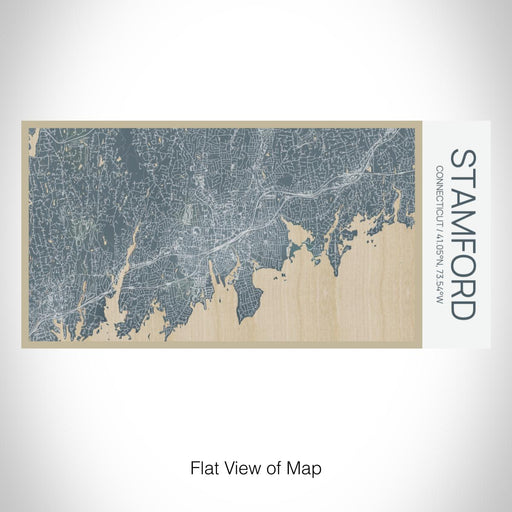 Rendered View of Stamford Connecticut Map on 17oz Stainless Steel Insulated Bottle with printed afternoon style map