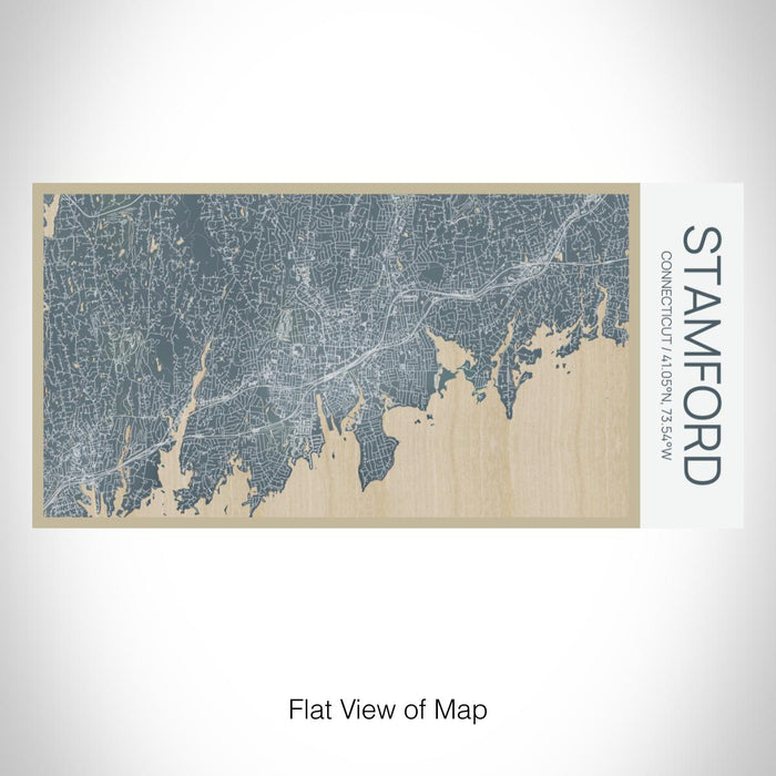 Rendered View of Stamford Connecticut Map on 17oz Stainless Steel Insulated Bottle with printed afternoon style map