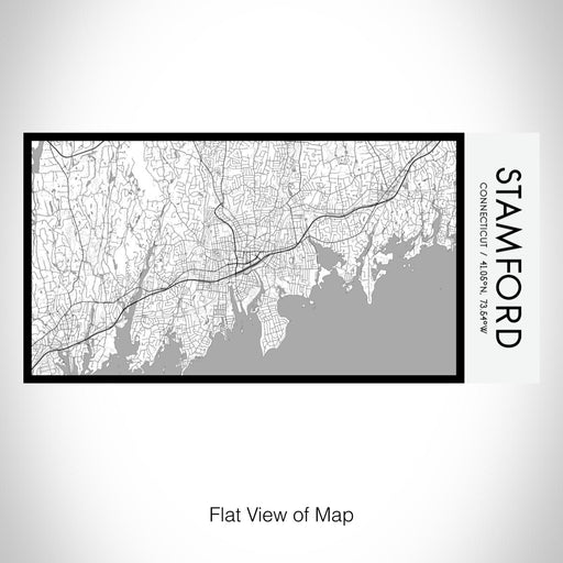 Rendered View of Stamford Connecticut Map on 17oz Stainless Steel Insulated Bottle with printed classic style map