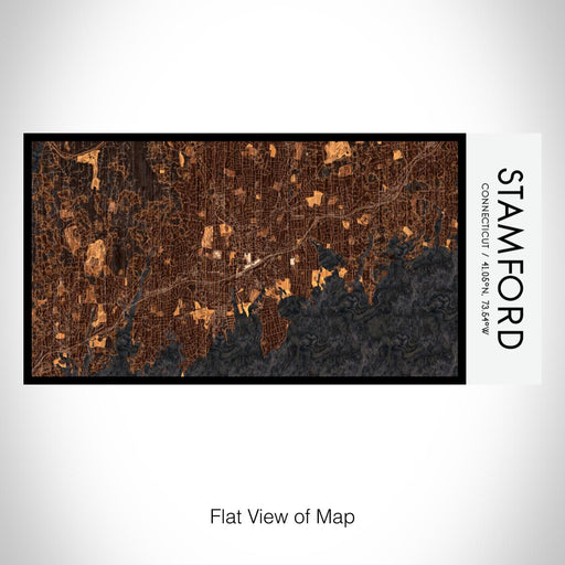 Rendered View of Stamford Connecticut Map on 17oz Stainless Steel Insulated Bottle with printed ember style map