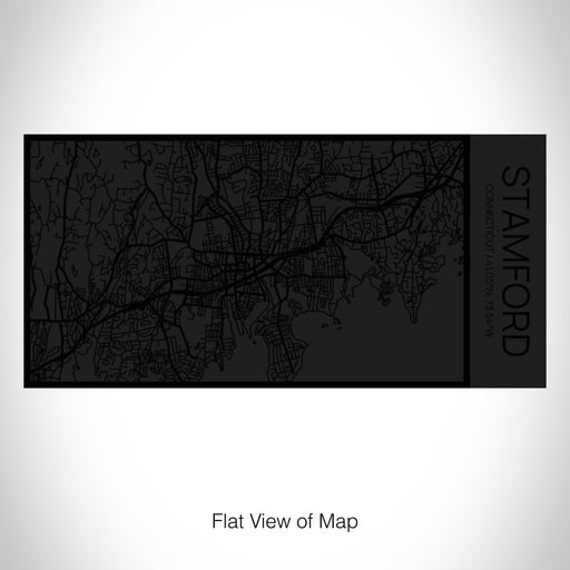 Rendered View of Stamford Connecticut Map on 17oz Stainless Steel Insulated Cola Bottle in Stainless in Matte Black