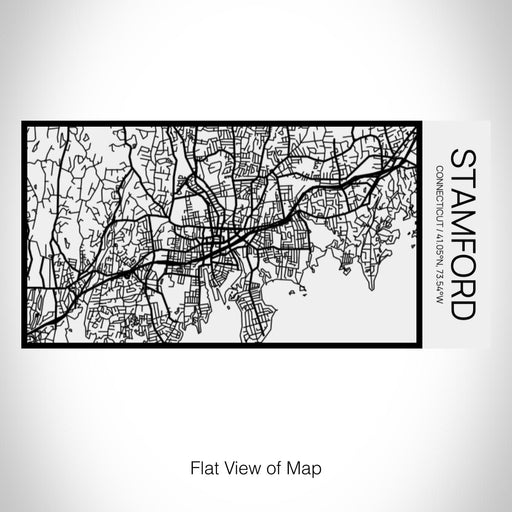 Rendered View of Stamford Connecticut Map on 17oz Stainless Steel Insulated Cola Bottle in Stainless in Matte White