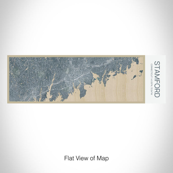 Rendered View of Stamford Connecticut Map on 10oz Stainless Steel Insulated Cup in Afternoon with Sliding Lid