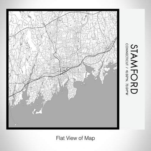 Rendered View of Stamford Connecticut Map on 17oz Stainless Steel Insulated Tumbler in Classic Map Style