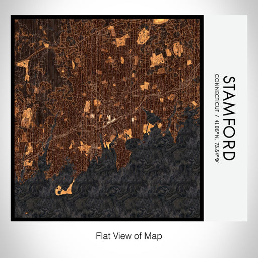 Rendered View of Stamford Connecticut Map on 17oz Stainless Steel Insulated Tumbler in Ember Map Style