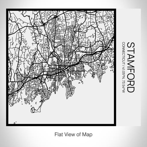Rendered View of Stamford Connecticut Map on 17oz Stainless Steel Insulated Tumbler in Matte White with Tactile Lines