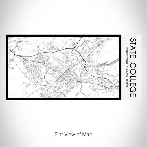Rendered View of State College Pennsylvania Map on 17oz Stainless Steel Insulated Bottle with printed classic style map