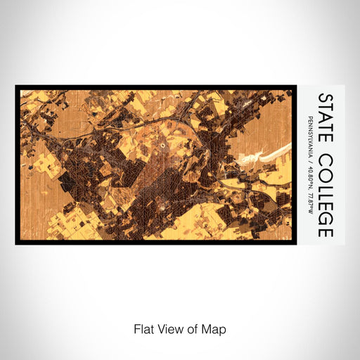 Rendered View of State College Pennsylvania Map on 17oz Stainless Steel Insulated Bottle with printed ember style map